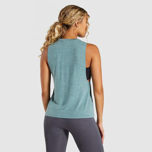 Último Diseño, Camisetas sin Mangas 100% para Mujer, Ropa de Gimnasio, Color Personalizado, Camiseta Deportiva para Mujer - Product Image 4