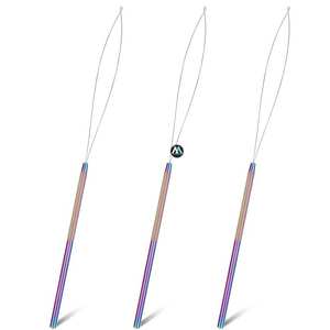 Extensiones de cabello de acero inoxidable, 3 uds., aguja de bucle, Herramienta de gancho para tirar, extensión de cabello, bucle, enhebrador de aguja, Herramienta de gancho para tirar - Product Image 1