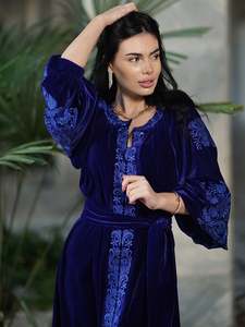 Vestido largo de estilo ucraniano para mujer, manga larga, bordado, a la moda - Product Image 5