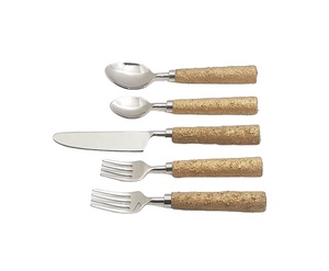 High Quality Best Finished Stainless Steel Flatware Cutlery <b>Set</b> Concrete Designer Handle Cheese Cutting Metal Spoon Giveaways - Product Image 1