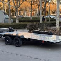 Remorque utilitaire à plateau plat en acier robuste, personnalisée, très demandée, taille 7x14, capacité de charge de 15000 kg