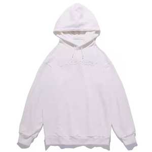 Venta al por mayor sudaderas con capucha unisex logotipo personalizado cálido de gran tamaño impreso en relieve sublimación deporte en blanco ropa de calle invierno liso teñido - Product Image 6