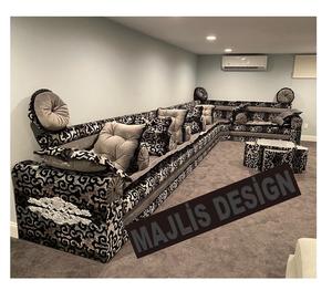 Sofá Marroquí Sedari, Jalsa Marroquí, Salón Marroquí, Lujoso Conjunto de Sofás en Forma de U, Conjunto de Sofás de Madera, Solo Enviamos Este Producto a Europa - Product Image 1