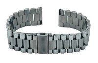 Bracelet en métal, acier inoxydable massif, résistant à l'eau, bracelet de montre unisexe tendance GD012, argent, haute qualité, 18-26 mm, logo personnalisé