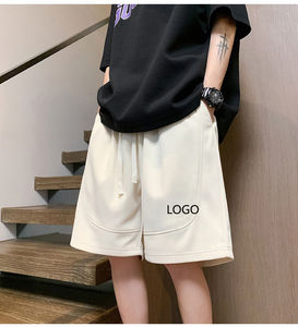 2024 nouveau Style 100% coton hommes Gym cordon Shorts impression personnalisée Logo tricoté français éponge coton sport course Shorts pour hommes - Product Image 2