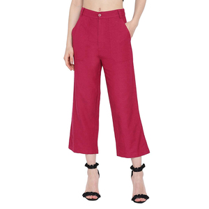 Pantalón de vestir de moda ligero para mujer Logotipo personalizado Colores Estilo frontal plano Venta caliente para la temporada de invierno a un precio razonable - Product Image 1