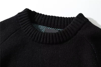 Nouveau design – Pull en maille fourrée 100 % coton à manches longues pour homme, chaud et personnalisable, anti-plis