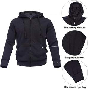 Nuevo diseño de los hombres Jogger Chándal 2 piezas Deporte Casual Cremallera Sudadera con capucha joogers Set para la venta - Product Image 2