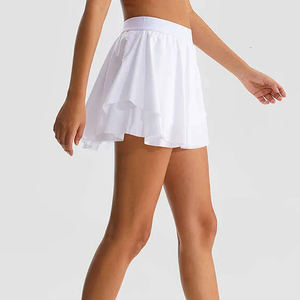 Falda Deportiva Casual Transpirable de Spandex para Mujer, Minifalda de Tenis, Diseño Personalizado, Faldas Deportivas 2 en 1 con Pantalones Cortos y Bolsillo - Product Image 4