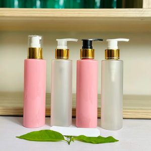 Bouteilles d'épaule horizontales haut de gamme en plastique mat de 150ml robinets roses/blancs pour shampooing Gel douche Lotion pour le corps crème pour le visage - Product Image 2