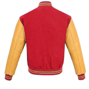 Veste universitaire design personnalisé et logo personnalisé en vente en gros Vêtements décontractés veste universitaire originale en cuir et laine - Product Image 2