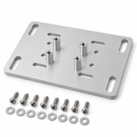 Plaque adaptatrice de montage en aluminium sur mesure pour équipement de communication, support de conversion de motif de trous OEM avec entretoises