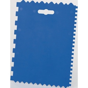 <b>Putty</b> Knife Adhesive Spatula 177mm X 130mm <b>Plastic</b> PP with 4x4x4 and 8x8x8mm Notches - Product Image 1