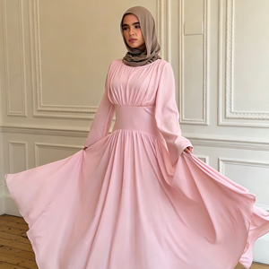 <span class=keywords><strong>Robe</strong></span> longue musulmane élégante en mousseline de soie avec corsage corset, Abaya Loriya, vêtements islamiques <span class=keywords><strong>d</strong></span>'été, jupe fluide modeste pour femmes - Product Image 4