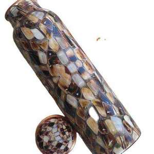 Most Popular Pure <b>Copper</b> <b>Water</b> <b>Bottle</b> for Indoor Home Villa Hotel Use Stylish Drinkware <b>Copper</b> <b>Bottle</b> With Printed Designs - Product Image 5