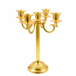 Hot Selling Handmade Decorative Candelabra Candle <b>Holder</b> Stand Wedding Party Decor <b>Brass</b> Metal Church Candle <b>Holder</b> - Product Image 5