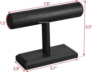 อุปกรณ์จัดแสดงเครื่องประดับทำจากไม้ทรงกลมแบบตั้งได้ทันสมัยพร้อมพื้นผิวขัดเงาทนทานสำหรับสร้อยคอสร้อยข้อมือต่างหู - Product Image 2