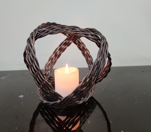 Candelero de mesa de hierro hecho a mano, portavelas de Pilar decorativo de Metal Premium, estilo de cuerda para bodas, hogar, jardín, Navidad - Product Image 3