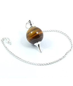 Elégant Agate Oeil de Tigre Boule Pendule Cristal Naturel Quartz Radiesthésie Pendentif pour Reiki Guérison Feng Shui Spirituel Juste Gemstone - Product Image 1