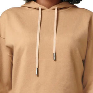 Top des tendances Logo personnalisé épaule tombante 2 pièces ensemble pantalons de jogging sweat-shirt avec pantalon de survêtement sweats à capuche vierges surdimensionné pour les femmes - Product Image 5