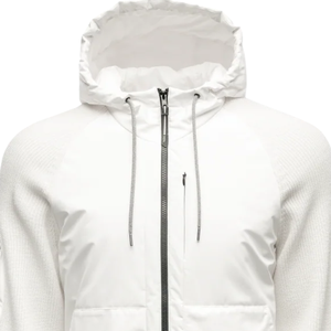 Veste d'hiver formelle à capuche pour homme, performance, solide, fermeture éclair, tricot hybride, vêtements de sport légers, entraînement - Product Image 3