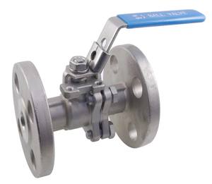 Vanne à boisseau sphérique à bride en acier inoxydable 17445 DIN 316 2PC Class150 DN50 à alésage complet pour systèmes haute pression - Product Image 1