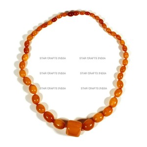 Collar de cuentas Rondell facetadas de piedra de resina sombreada natural a precio de fábrica al por mayor de proveedores de fabricantes de India SCI - Product Image 3