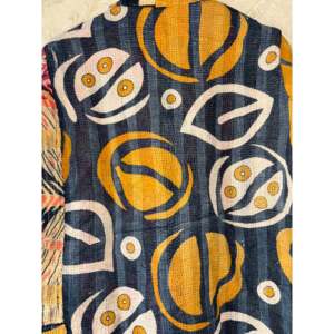 Vintage <b>Ladies</b> P-6 Kantha <b>Jacket</b> Reversible Quilted Blazer Custom Logo <b>Lightweight</b> Leather Boho Style for Spring Autumn XL - Product Image 5