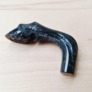 Canne de marche exclusive en corne de buffle faite à la main, poignée droite, design unique en forme de patte de cheval ou de pied de poney, écologique, classique - Product Image 4