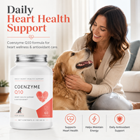 Capsules de Coenzyme Q10 en vrac pour animaux de compagnie, marque privée OEM, CoQ10 pour chiens, bien-être cardiovasculaire, antioxydant, supplément d'énergie cellulaire