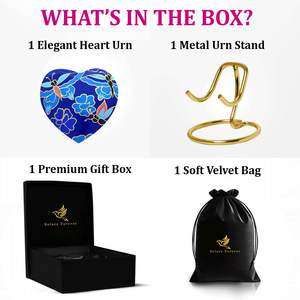 Urna pequeña para cenizas humanas Urna en forma de corazón para mujeres Urna de cremación en forma de corazón - Product Image 5