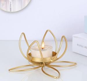 Uniquely Designed Heavy Metal Christmas <b>Candle</b> Stand for <b>Dinner</b> Room Wood <b>Candle</b> Holders and Lanterns Jars - Product Image 1