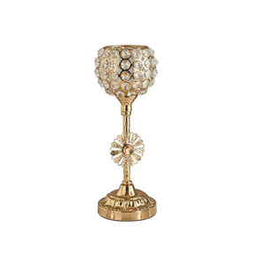Best Quality Gold <b>Votive</b> Holder Large Size Crystal Beaded <b>Candle</b> Stand Ideal for Resorts Decoration Elegant <b>Votive</b> Stand - Product Image 5