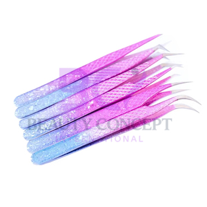 Pince à épiler d'extension de cils en acier inoxydable, couleur pailletée, nouveau fournisseur - Product Image 6