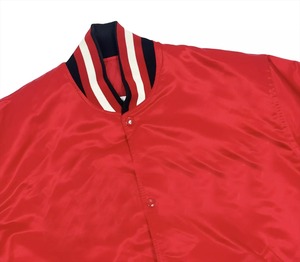 Chaqueta Varsity de Satén para Hombre, Estilo Urbano, Logotipo Personalizado, Ribete en Contraste, Vintage, Reversible, Resistente al Viento, Poliéster Ecológico, Talla Grande - Product Image 5