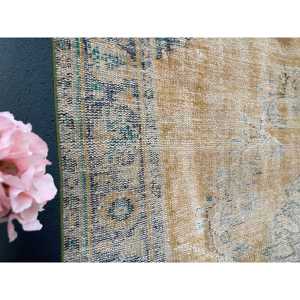 5.9x9.6 ft Rug, Turkish Vintage Rug, <b>Brown</b> Oriental <b>Wool</b> Rug - Product Image 4