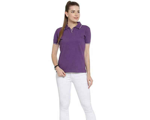 Camiseta de algodón y poliéster para mujer, camiseta de negocios bordada con manga corta, diseño de estampado transpirable para ropa de verano - Product Image 1