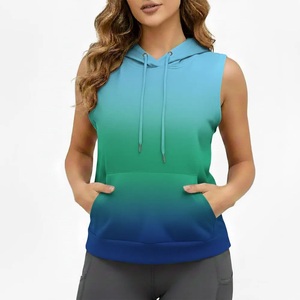 Sudadera sin mangas de alto rendimiento para mujer con diseño de sublimación y costuras planas de calidad estándar - Product Image 1