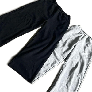 Pantalon de jogging droit en toile de coton épais unisexe, coupe régulière, automne décontracté - Product Image 6