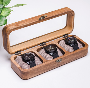 Luxury Wood <b>Watch</b> Box Exquisite Wood <b>Watch</b> Case for Lovers Household Storage Box customized Sale - Product Image 2