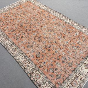 Tapis de 0,4 x 8,3 pieds, tapis turc vintage, tapis en laine orange - Product Image 2