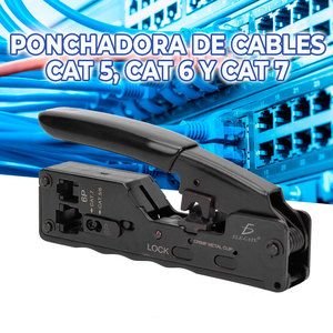 Pinza Crimpatrice in Acciaio per Connettori Modulari di Rete CAT5 CAT6 CAT7, Strumento per Spellare Cavi - Product Image 3