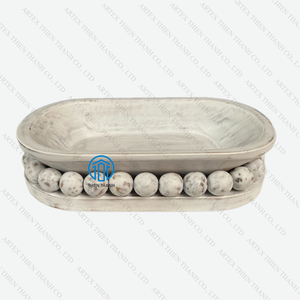 Cuencos decorativos de fábrica Cuencos de masa de madera de arcilla con cuerdas de cuentas para verter velas hechas en Vietnam - Product Image 2