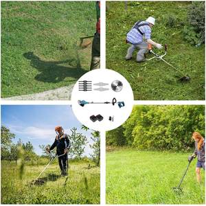 Tondeuse à gazon électrique sans fil 21V avec 2 batteries rechargeables, qualité industrielle, moteur 4 temps pour la coupe de l'herbe - Product Image 4