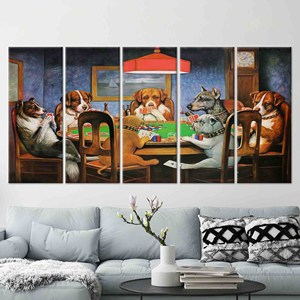 ศิลปะบนผืนผ้าใบสมัยใหม่: ภาพพิมพ์สุนัข "A Bold Bluff" ของแคสเซียส คูลลิดจ์,5P: ห่อหุ้มอย่างดี - Product Image 1