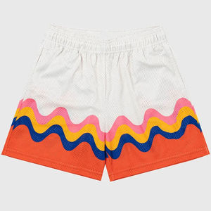 Pantalones cortos de LICRA de poliéster para gimnasio de estilo callejero personalizados para hombre, cómodos Pantalones deportivos de estambre, sólidos a prueba de viento - Product Image 5