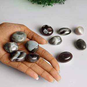 Cristaux dégringolés polis d'agate du Botswana-Pierres décoratives Feng Shui et énergie apaisante-Pierres précieuses dégringolées d'agate du Botswana en vrac - Product Image 6