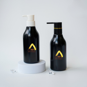 Bouteille à pompe PET de 300ml de marque privée pour shampooing, gel douche et lotion pour cosmétiques - Product Image 1