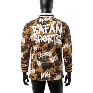 Camiseta de <span class=keywords><strong>Rugby</strong></span> para Hombre, Tejido Interlock de Polialgodón GSM, Marrón y Negro, Sublimación Completa, Logotipo Personalizado, Camiseta de <span class=keywords><strong>Rugby</strong></span> para Hombre para Camisetas <span class=keywords><strong>Polo</strong></span> - Product Image 2