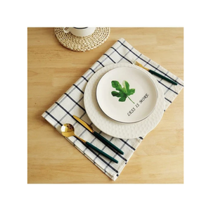 Striped Sustainable Soft Cotton Jute Placemat 30x45cm Lightweight Dining Table Mat GOTS Certified India Export Quality Finish - Product Image 6